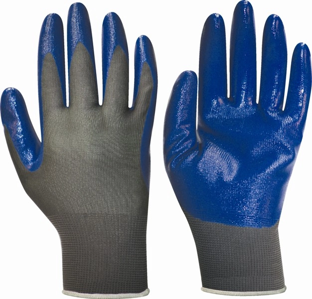 Перчатки нейлоновые с нитриловым покрытием